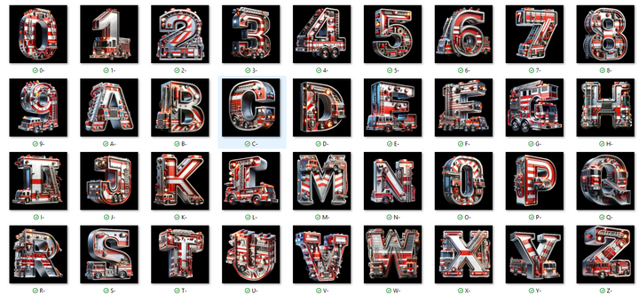 Firetrucks Style - Personalized Name Canvas Print