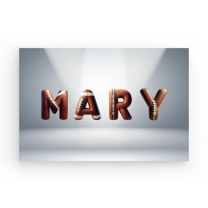 Football Style - Personalized Name Canvas Print
