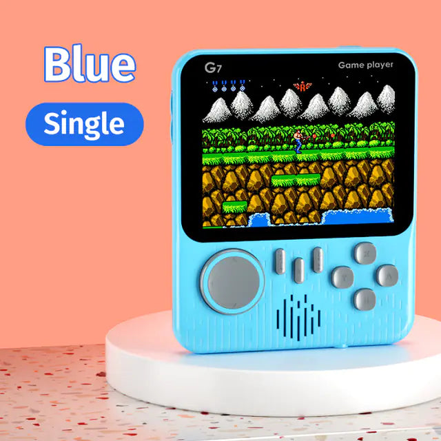 G7 Retro Pocket Handheld Game Console + 666 Classics Games & TV Connector - Blue