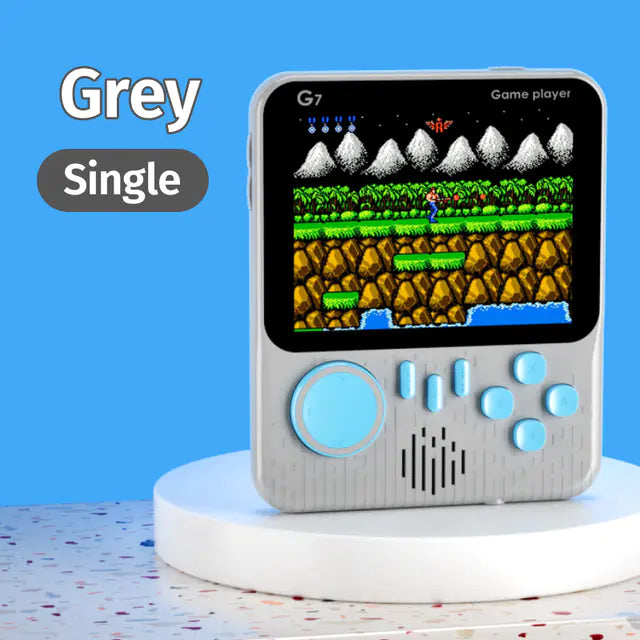 G7 Retro Pocket Handheld Game Console + 666 Classics Games & TV Connector - Gray