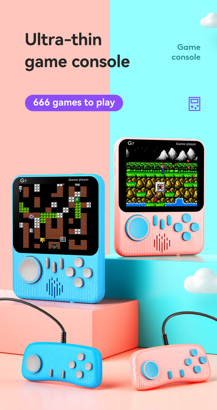 G7 Retro Pocket Handheld Game Console + 666 Classics Games & TV Connector - Game Consoles