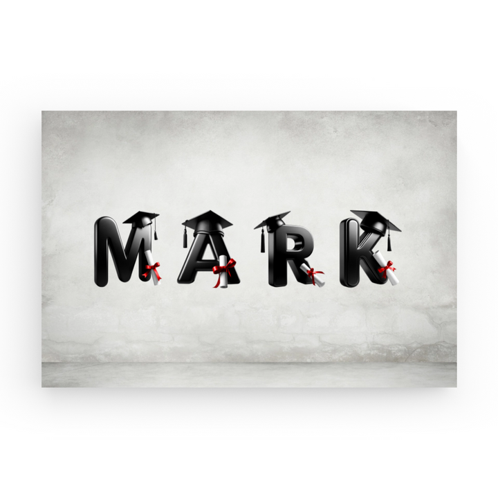 Grad Style - Personalized Name Canvas Print