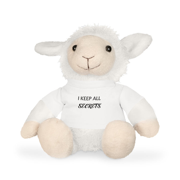 I Keep All Secrets Plush Toy Bear - Cuddly Companion with T-Shirt - Sheep / White / One size - Accessories