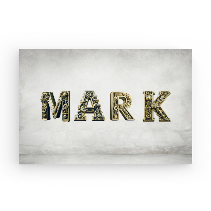 Machine Style - Personalized Name Canvas Print
