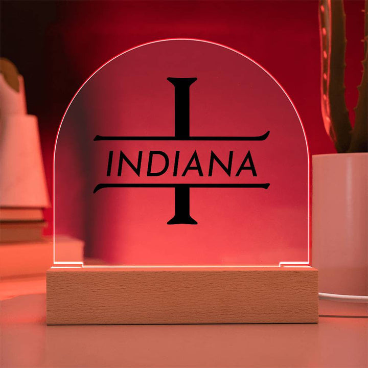 Monogramed Letter Harrington Style - Acrylic LED Illuminated Plaque -USB (square dome or circle)