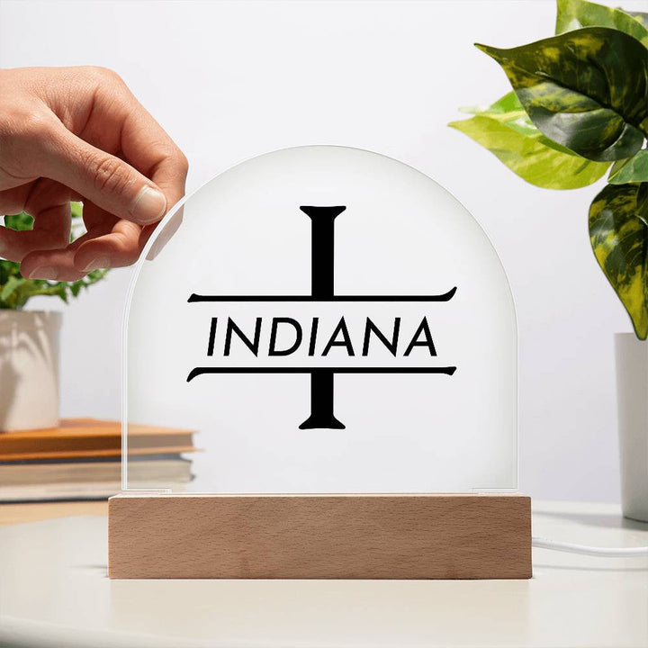 Monogramed Letter Harrington Style - Acrylic LED Illuminated Plaque -USB (square dome or circle)