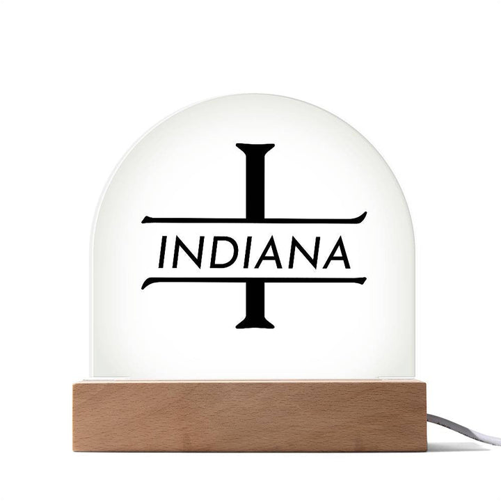Monogramed Letter Harrington Style - Acrylic LED Illuminated Plaque -USB (square dome or circle) - Acrylic Dome