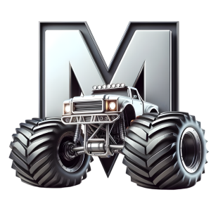 Monster Truck Style - Personalized Name Canvas Print