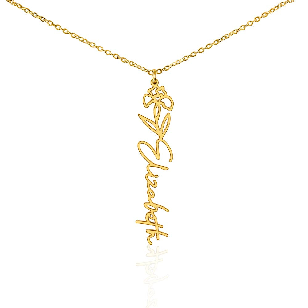 Personalized Flower Name Necklace - Custom Gift USA - vo•hn