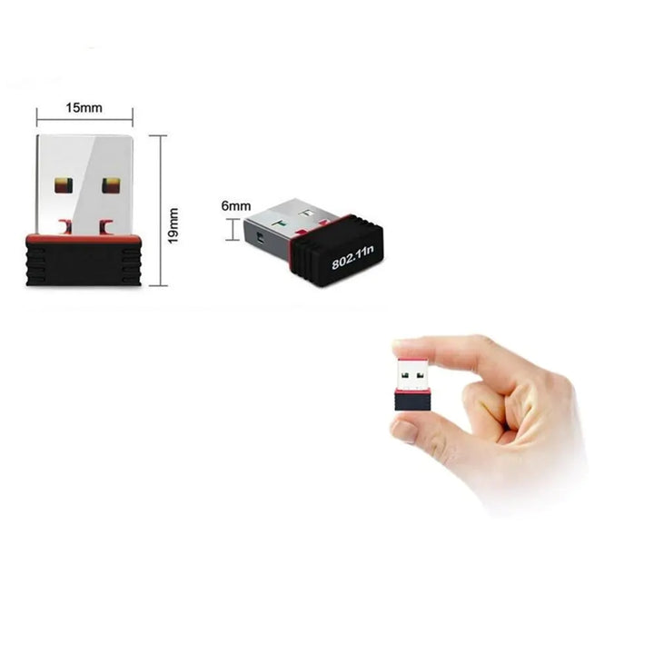 PocketConnect Mini USB WiFi Adapter (802.11n) 150Mbps - Black