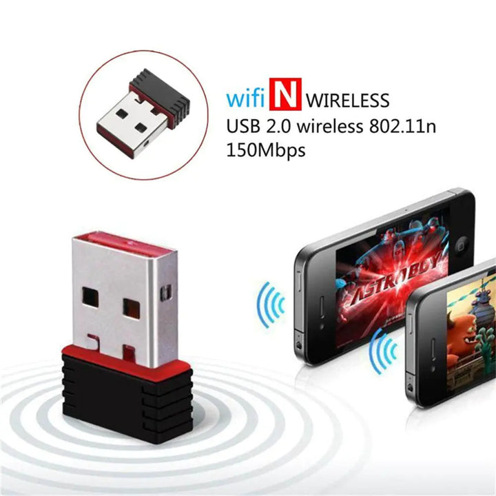 PocketConnect Mini USB WiFi Adapter (802.11n) 150Mbps - Black