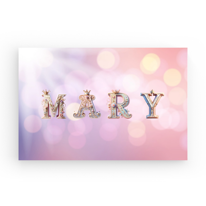Princess Style - Personalized Name Canvas Print