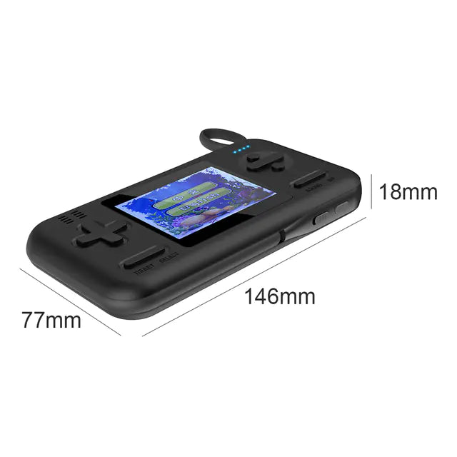 Retro Gamer Plus: 2-in-1 Power Bank & Game Console with 416 Built-In Games - Black