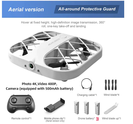 SkySnap Mini 4K: Ultimate Compact Flying Experience - 4K 3Battery White