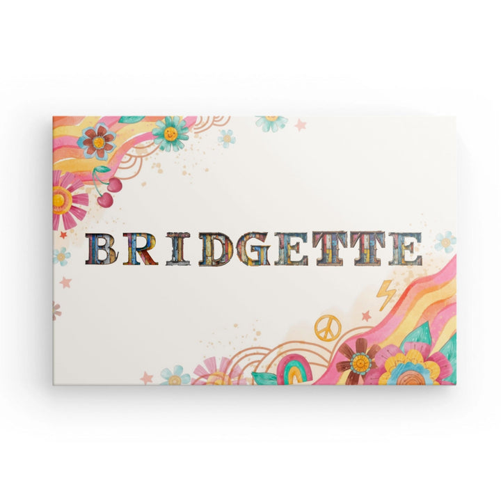 Thatchwork Style - Personalized Name Canvas Print