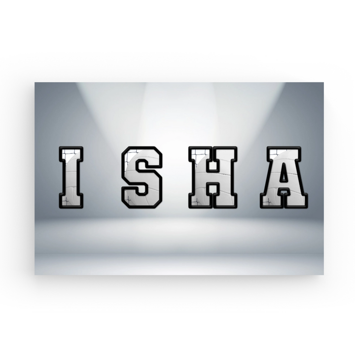 Volleyball Style - Personalized Name Canvas Print