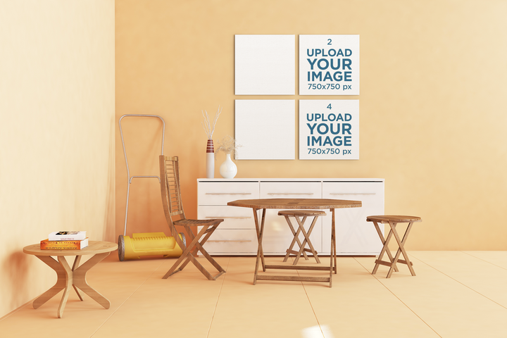 AI Kids Warhol-styled 2D-3D 4 Frame Print Set (See It Online) - Artwork