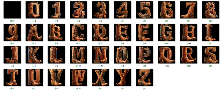 Western Style - Personalized Name Canvas Print