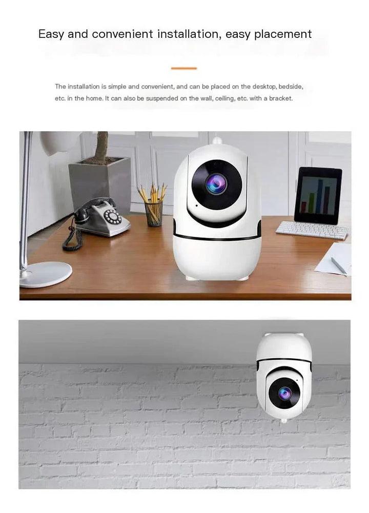 Wireless WiFi HD Night Vision 1080p Rotating Smart Cam - 2MP - Cameras