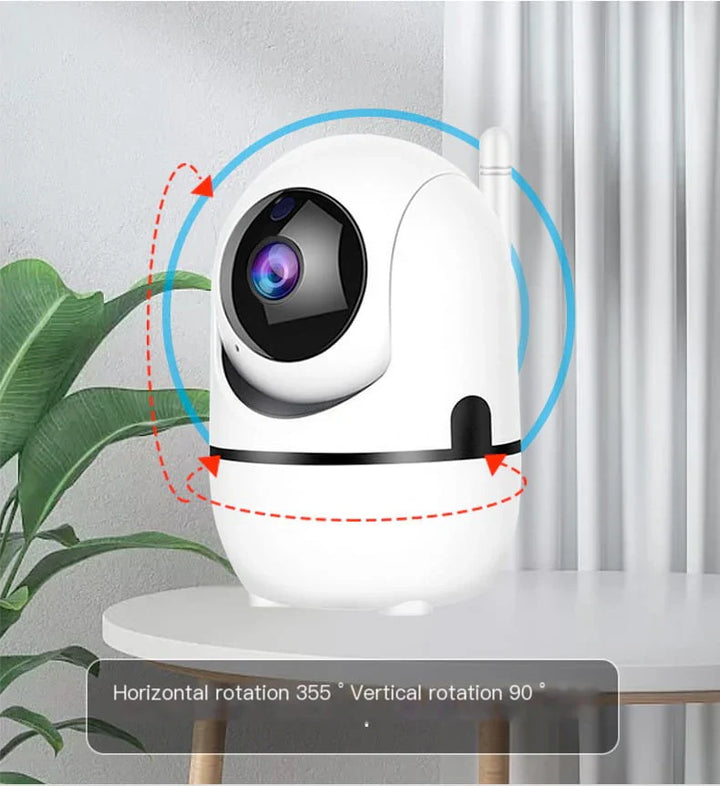 Wireless WiFi HD Night Vision 1080p Rotating Smart Cam - 2MP - Cameras