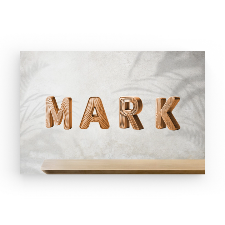 Wood Style - Personalized Name Canvas Print