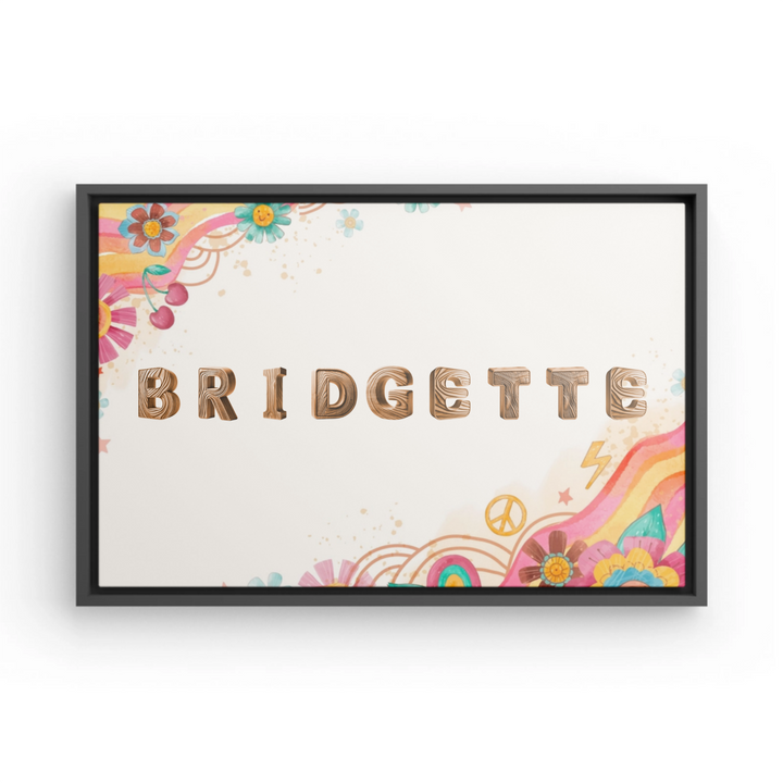 Wood Style - Personalized Name Canvas Print